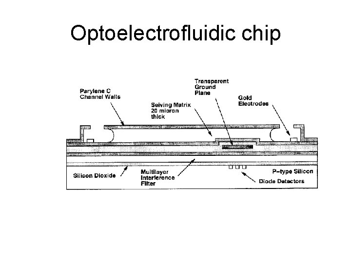 Optoelectrofluidic chip 