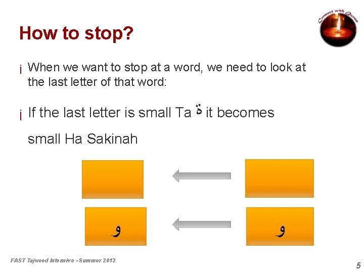How to stop? ¡ When we want to stop at a word, we need