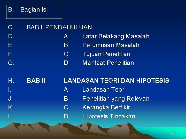 B. Bagian Isi C. D. E. F. G. BAB I PENDAHULUAN A Latar Belakang