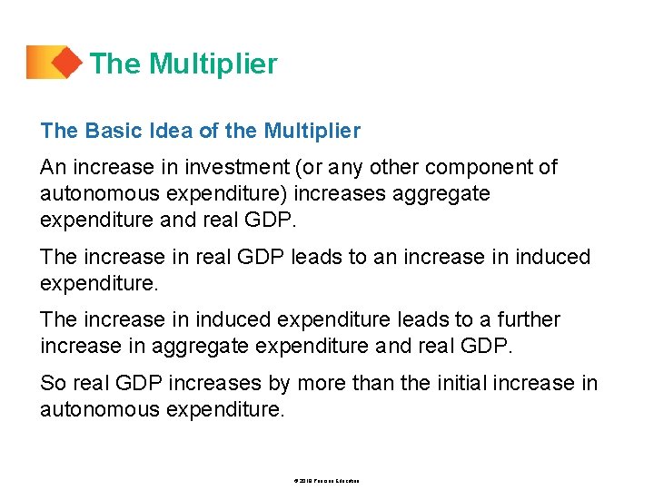 The Multiplier The Basic Idea of the Multiplier An increase in investment (or any