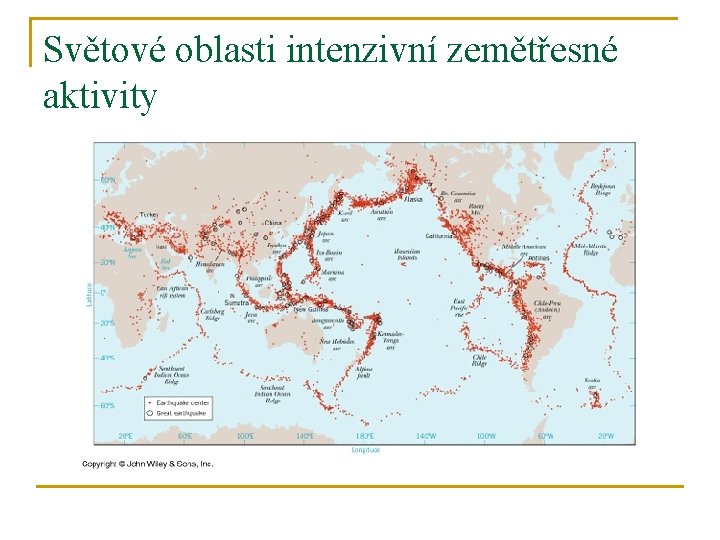 Světové oblasti intenzivní zemětřesné aktivity 