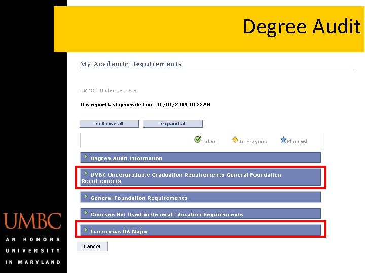 Degree Audit Degree Audit