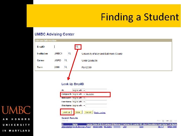 Finding a Student Finding a Student