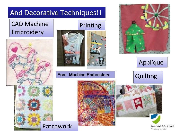 And Decorative Techniques!! CAD Machine Embroidery Printing Appliqué Free Machine Embroidery Patchwork Quilting 