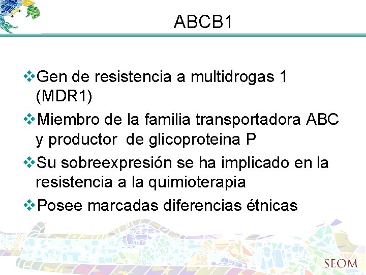 ABCB 1 v. Gen de resistencia a multidrogas 1 (MDR 1) v. Miembro de