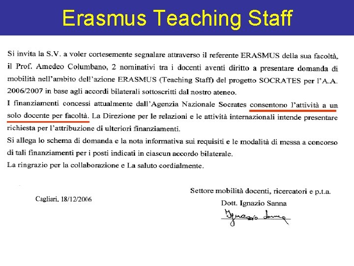 Erasmus Teaching Staff 