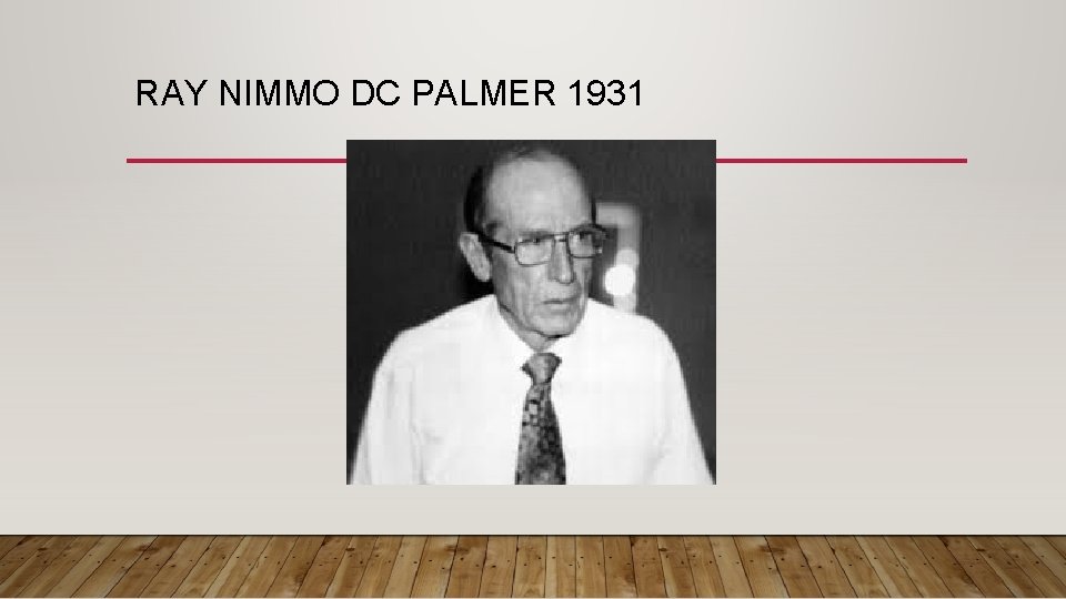 RAY NIMMO DC PALMER 1931 