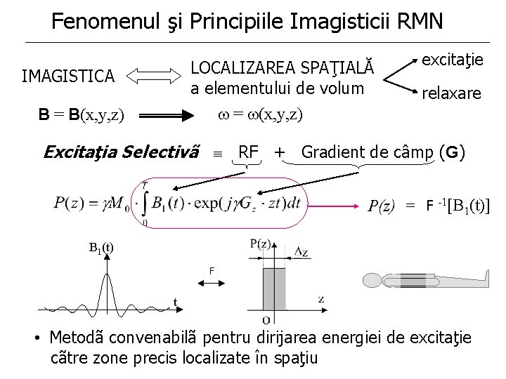 Fenomenul şi Principiile Imagisticii RMN LOCALIZAREA SPAŢIALĂ a elementului de volum IMAGISTICA = (x, Fenomenul şi Principiile Imagisticii RMN LOCALIZAREA SPAŢIALĂ a elementului de volum IMAGISTICA = (x,