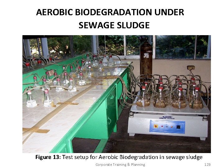 AEROBIC BIODEGRADATION UNDER SEWAGE SLUDGE Figure 13: Test setup for Aerobic Biodegradation in sewage