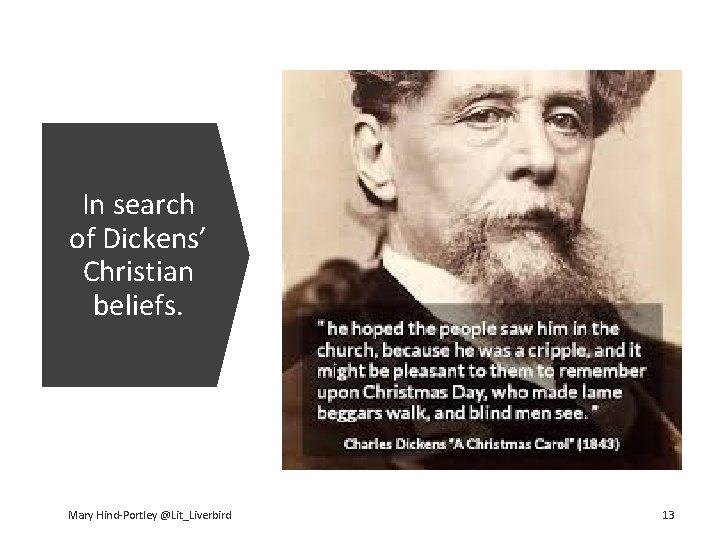 In search of Dickens’ Christian beliefs. Mary Hind-Portley @Lit_Liverbird 13 