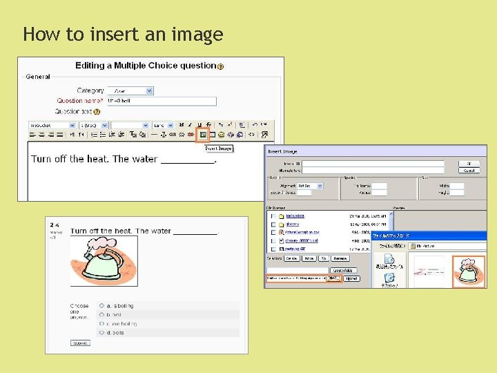 How to insert an image 