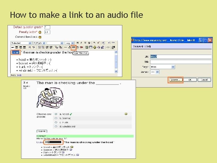 How to make a link to an audio file 