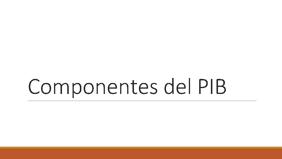 Componentes del PIB 