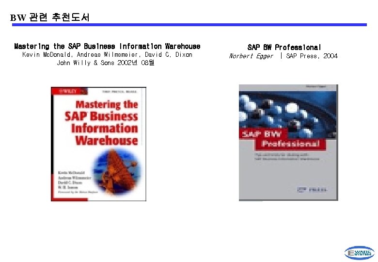 BW 관련 추천도서 Mastering the SAP Business Information Warehouse SAP BW Professional Kevin Mc.