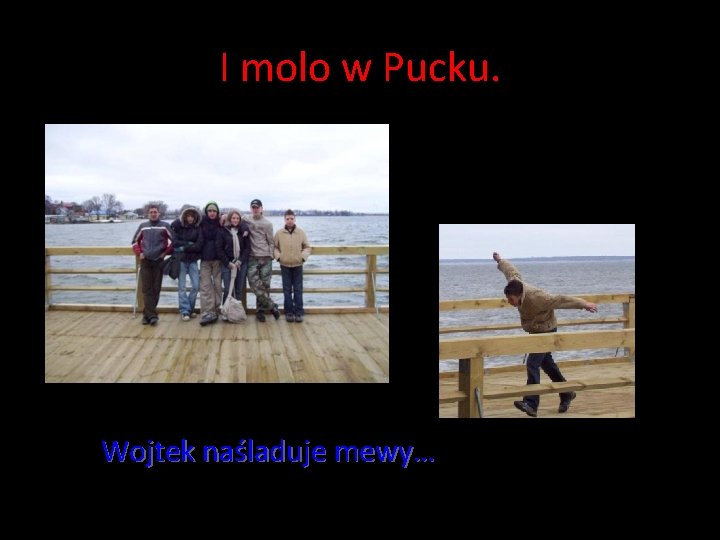 I molo w Pucku. Wojtek naśladuje mewy… I molo w Pucku. Wojtek naśladuje mewy…