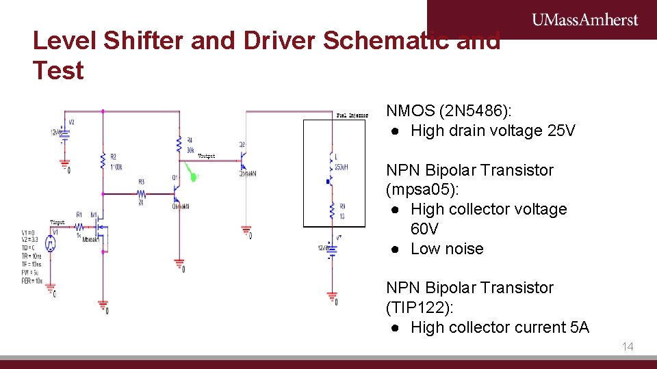 Level Shifter and Driver Schematic and Test NMOS (2 N 5486): ● High drain