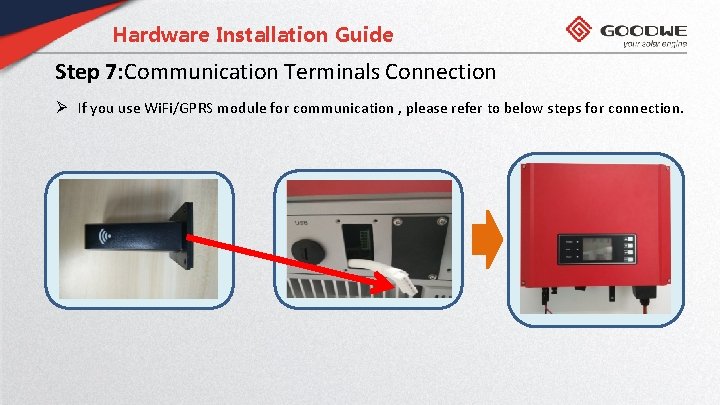 Hardware Installation Guide Step 7: Communication Terminals Connection Ø If you use Wi. Fi/GPRS