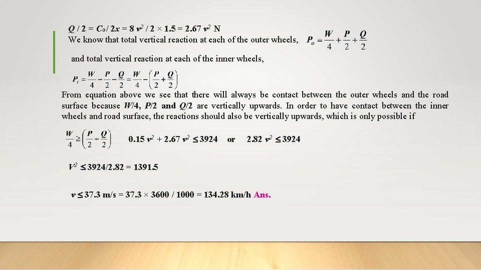 Q / 2 = CO / 2 x = 8 v 2 / 2