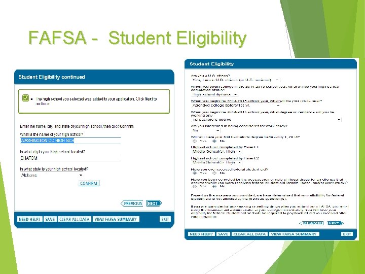 FAFSA - Student Eligibility 