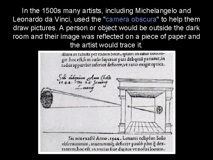 History of Photography It could be said that