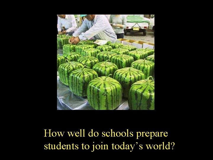 How well do schools prepare students to join today’s world? 