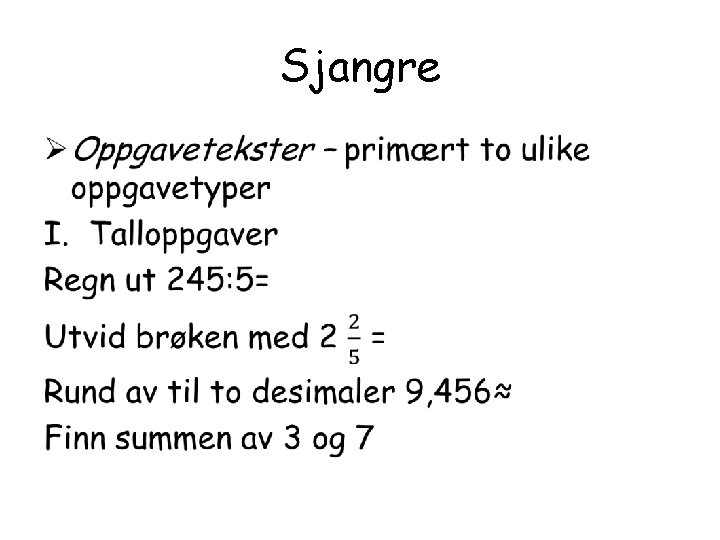 Sjangre • 