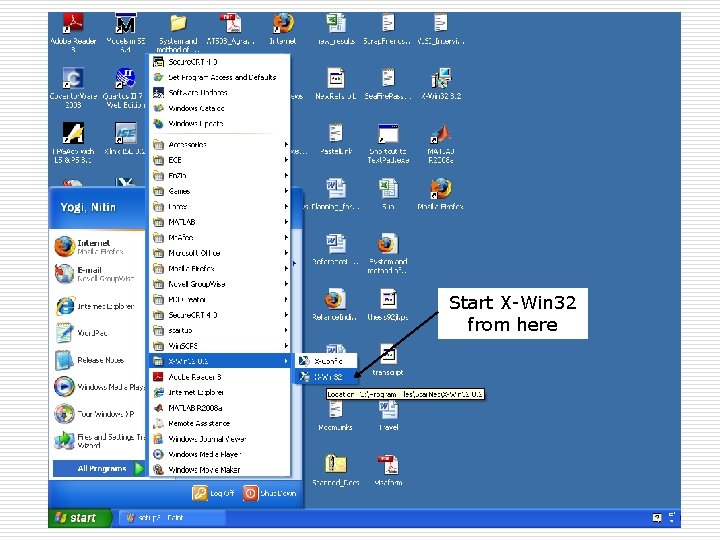 Start X-Win 32 from here Fall 08, Oct 31 ELEC 2200 -002 Lecture 8