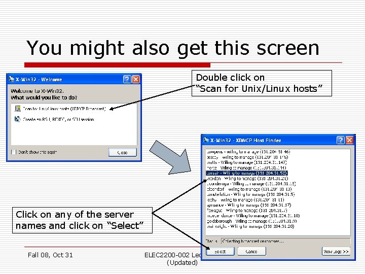 You might also get this screen Double click on “Scan for Unix/Linux hosts” Click