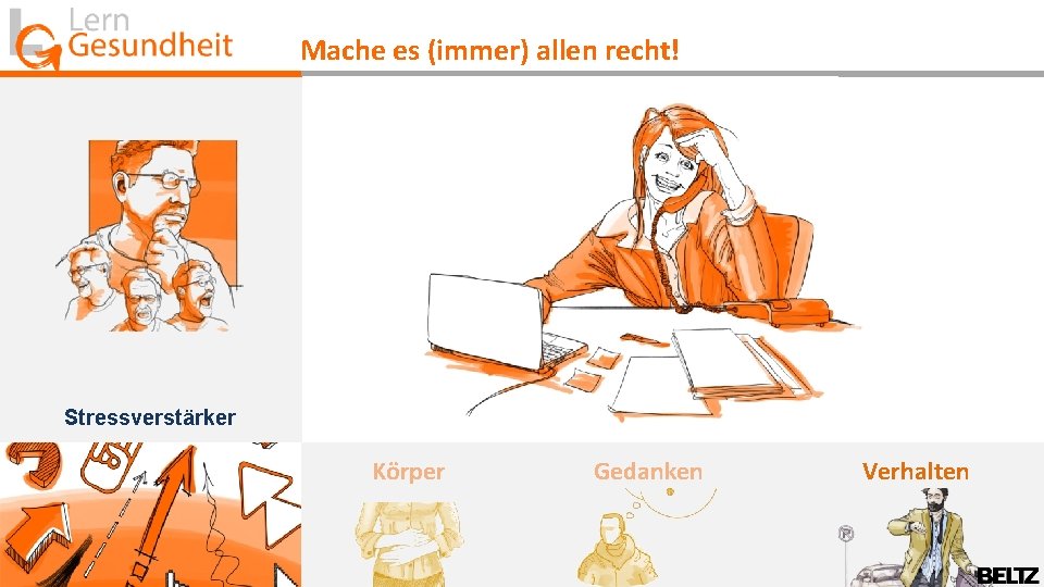 Mache es (immer) allen recht! Stressverstärker Körper Gedanken Verhalten 