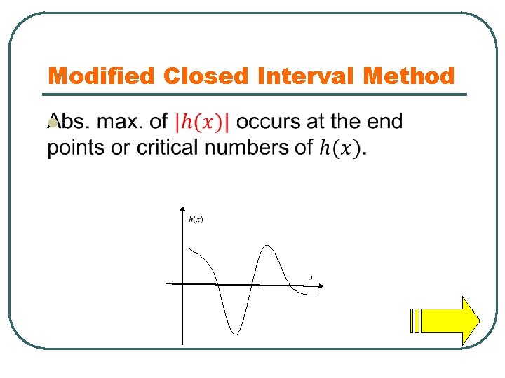 Modified Closed Interval Method l 