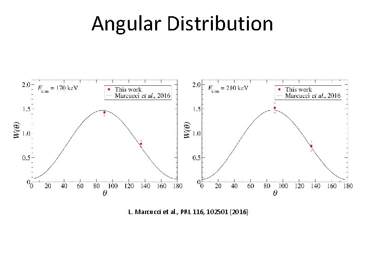 Angular Distribution L. Marcucci et al. , PRL 116, 102501 (2016) 