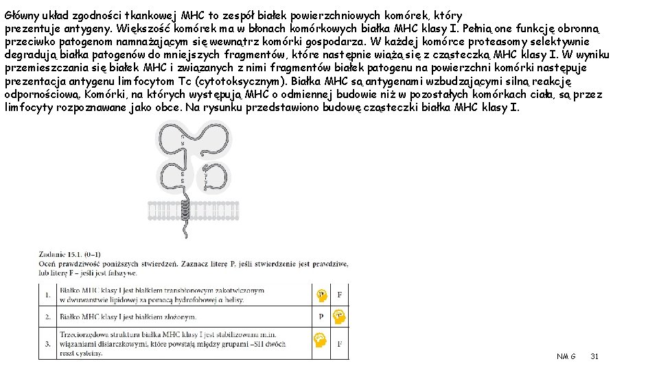 Główny układ zgodności tkankowej MHC to zespół białek powierzchniowych komórek, który prezentuje antygeny. Większość