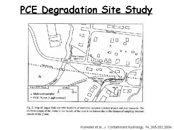 PCE Degradation Site Study Hunkeler et al. , J. Contaminant Hydrology, 74, 265 -282,