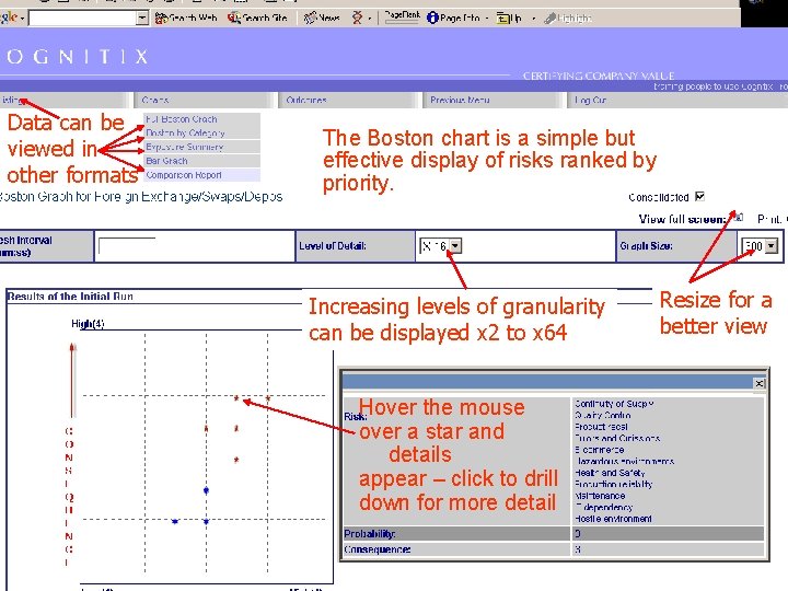 Data can be viewed in other formats The Boston chart is a simple but