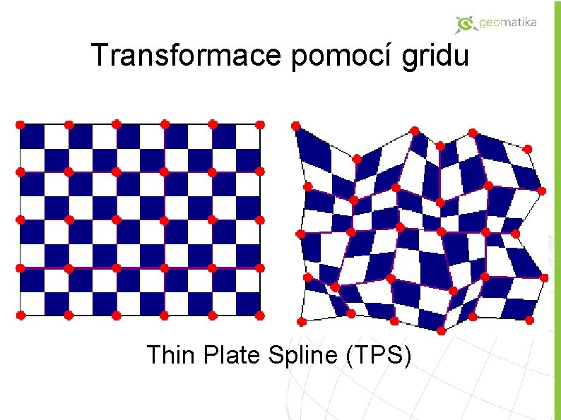 Transformace pomocí gridu Thin Plate Spline (TPS) 