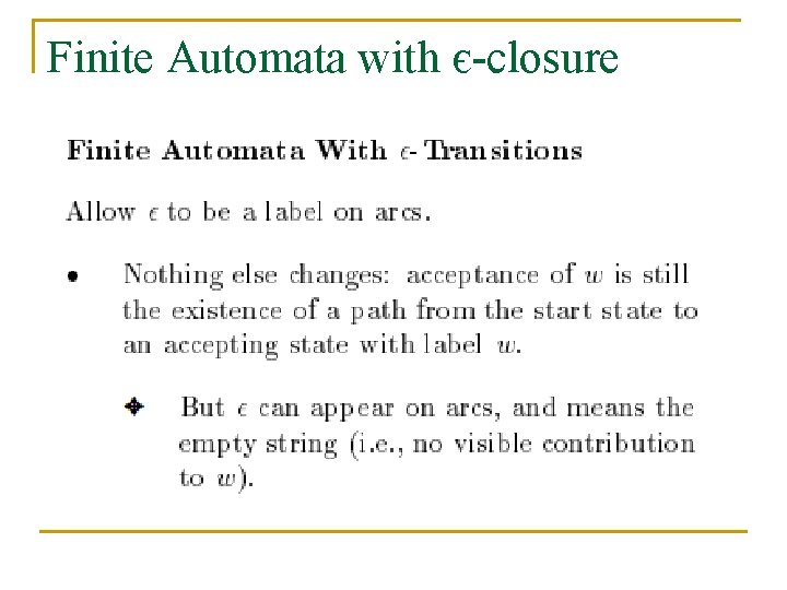 Finite Automata with є-closure 