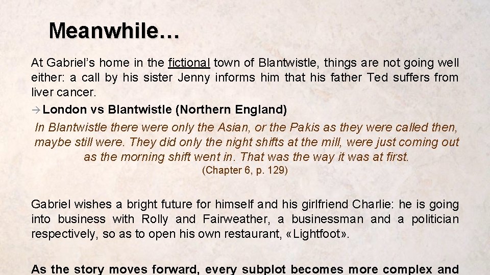 Meanwhile… At Gabriel’s home in the fictional town of Blantwistle, things are not going