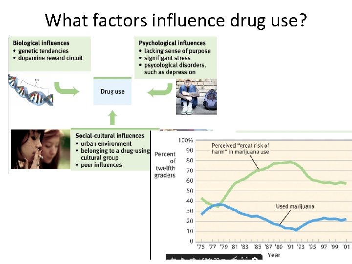 What factors influence drug use? 