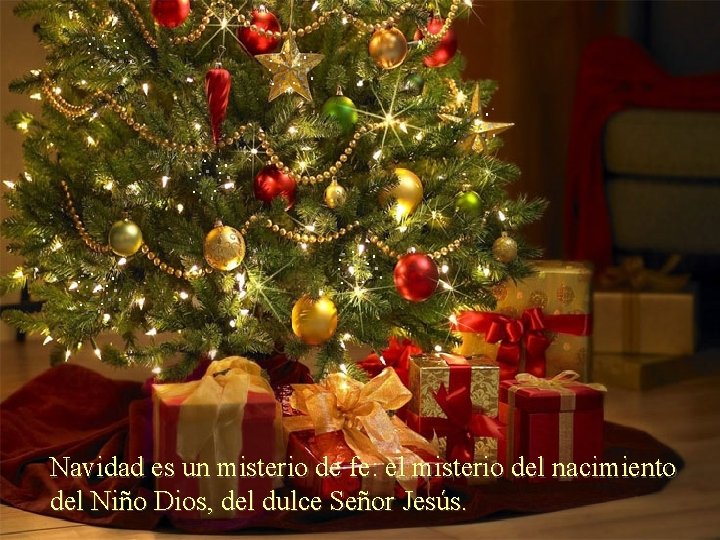 Navidad es un misterio de fe: el misterio del nacimiento del Niño Dios, del