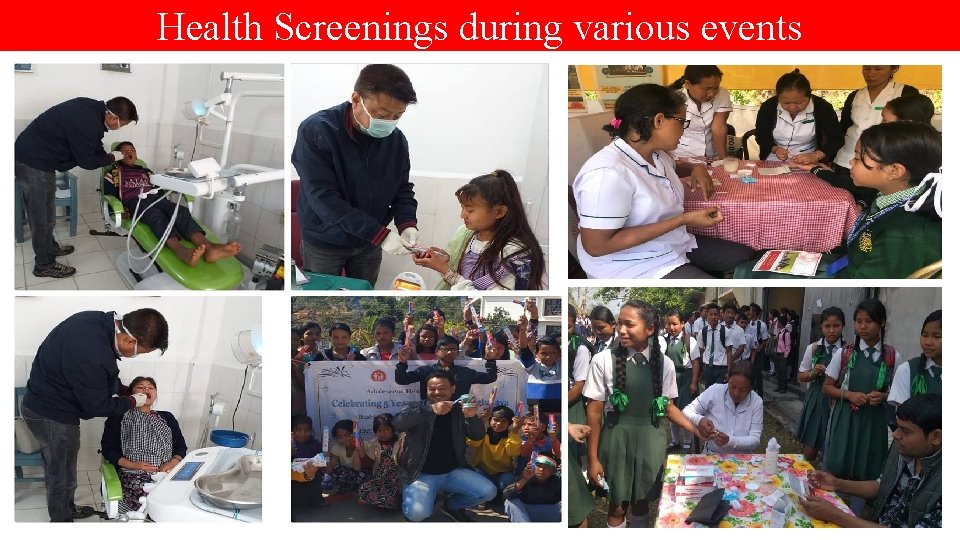 Health Screenings during various events 