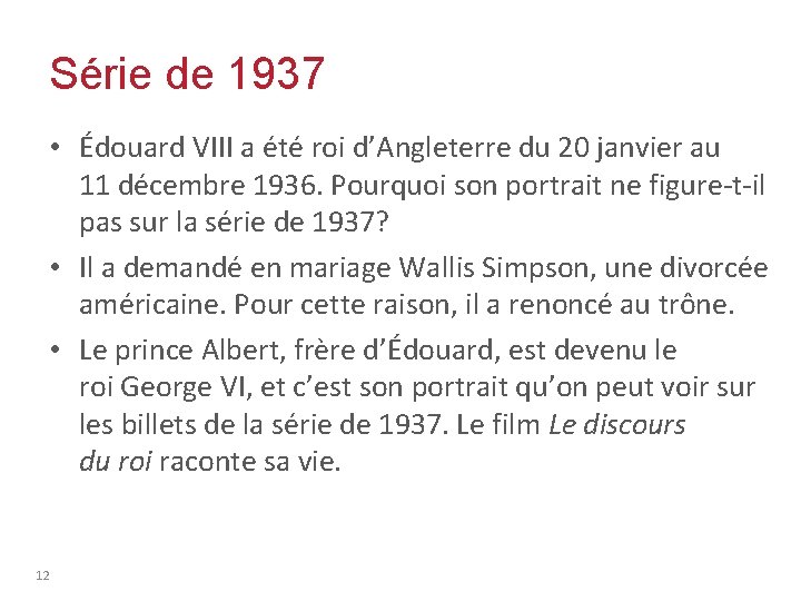 Série de 1937 • Édouard VIII a été roi d’Angleterre du 20 janvier au