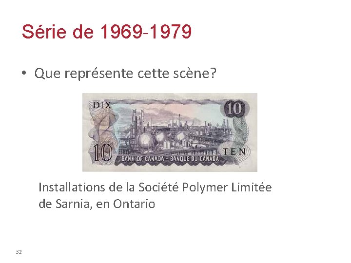 Série de 1969 -1979 • Que représente cette scène? Installations de la Société Polymer