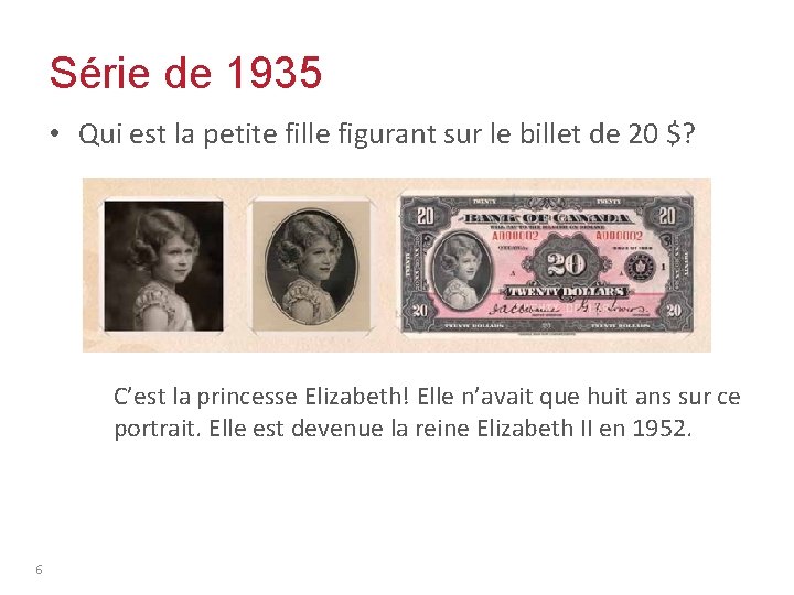 Série de 1935 • Qui est la petite fille figurant sur le billet de