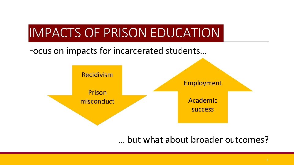 SENDING STUDENTS TO PRISON Impact Evaluation of the