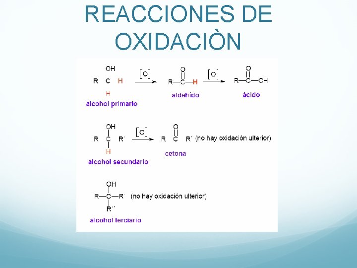 REACCIONES DE OXIDACIÒN 