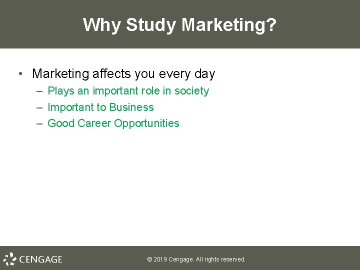 Why Study Marketing? • Marketing affects you every day – Plays an important role