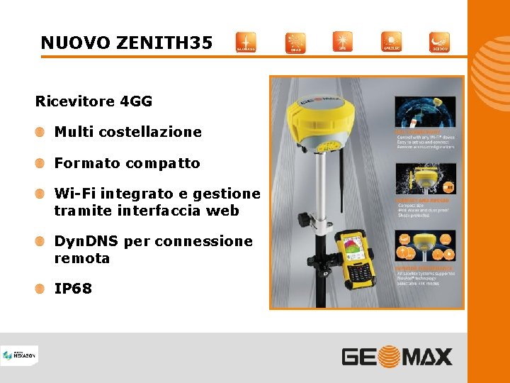 NUOVO ZENITH 35 Ricevitore 4 GG Multi costellazione Formato compatto Wi-Fi integrato e gestione