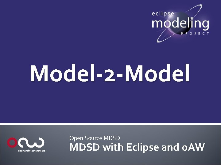 Model-2 -Model Open Source MDSD with Eclipse and o. AW 