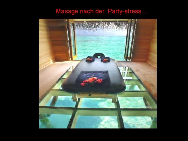 Masage nach der Party-stress. . 