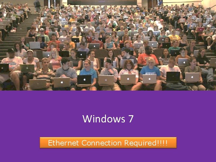 Windows 7 Ethernet Connection Required!!!! Windows 7 Ethernet Connection Required!!!!
